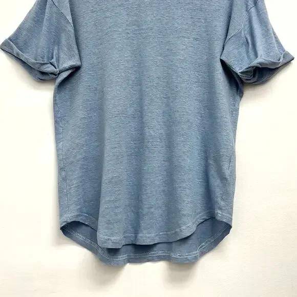 NWOT Isabel Marant Étoile Koldi Linen Rolled Sleeve Easy Relaxed Fit Tee - Large - Picture 8 of 12